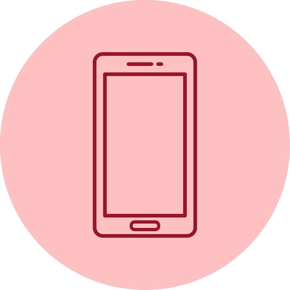 Mobile Phone Line Circle Multicolor Icon vector