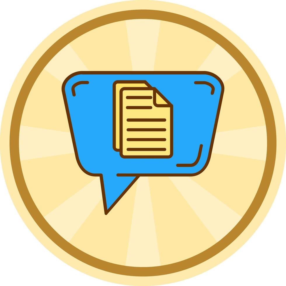 Document Comic circle Icon vector