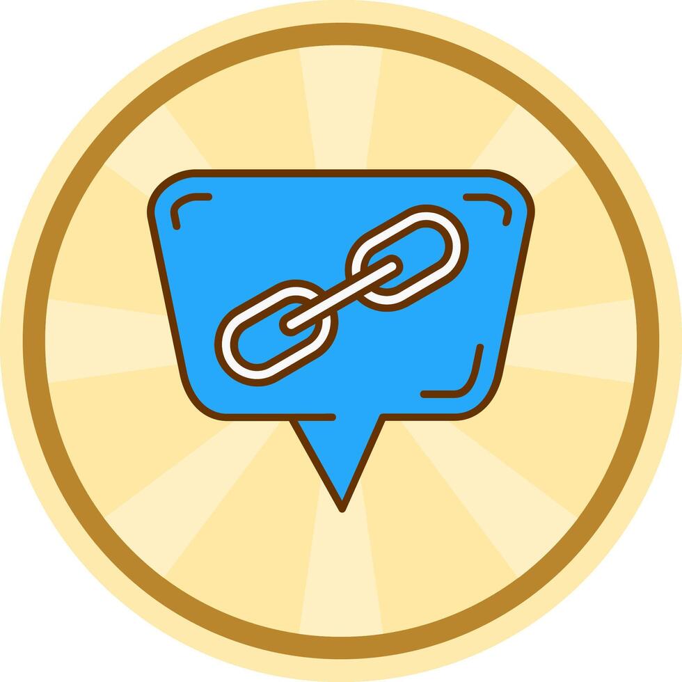 Link Comic circle Icon vector