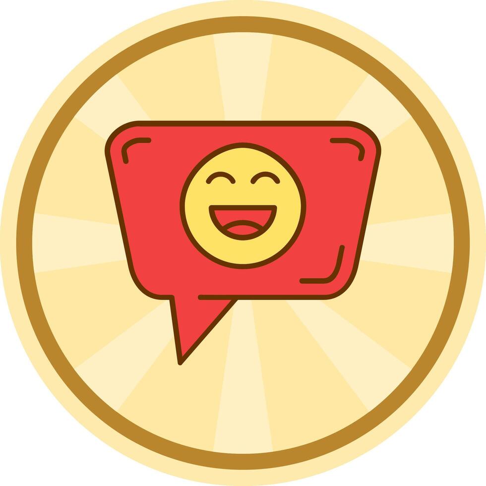 Happy Comic circle Icon vector