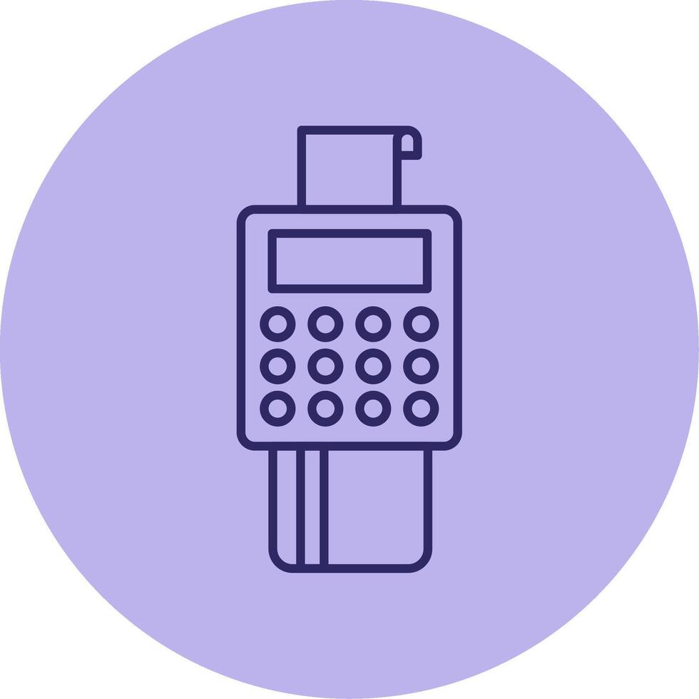 Bank Terminal Line Circle Multicolor Icon vector