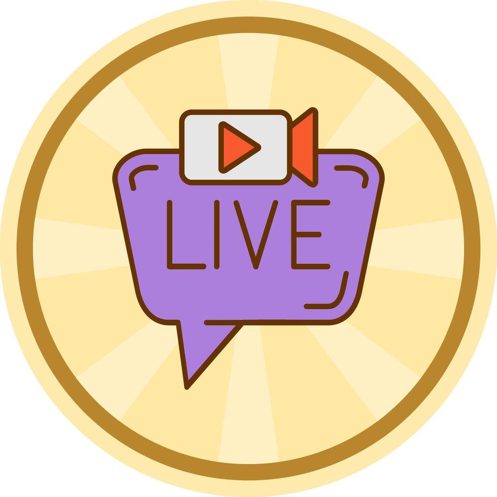 Live Comic circle Icon vector