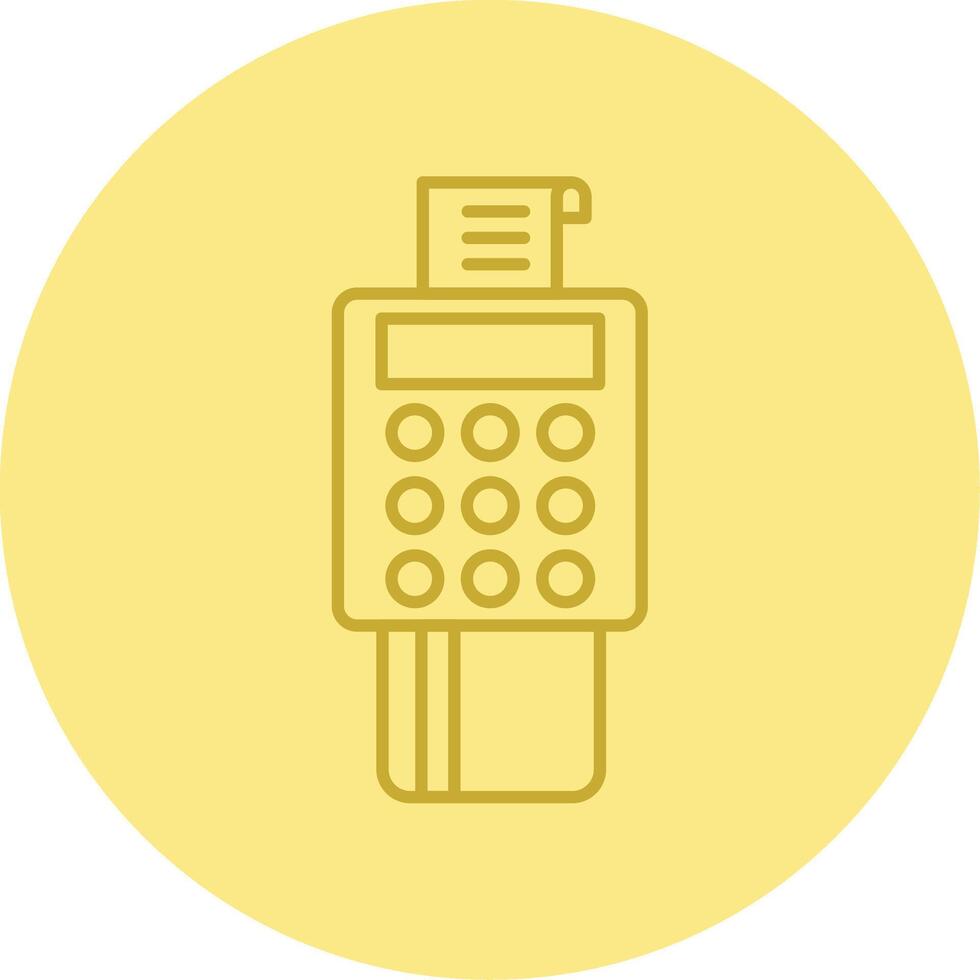 Bank Terminal Line Circle Multicolor Icon vector