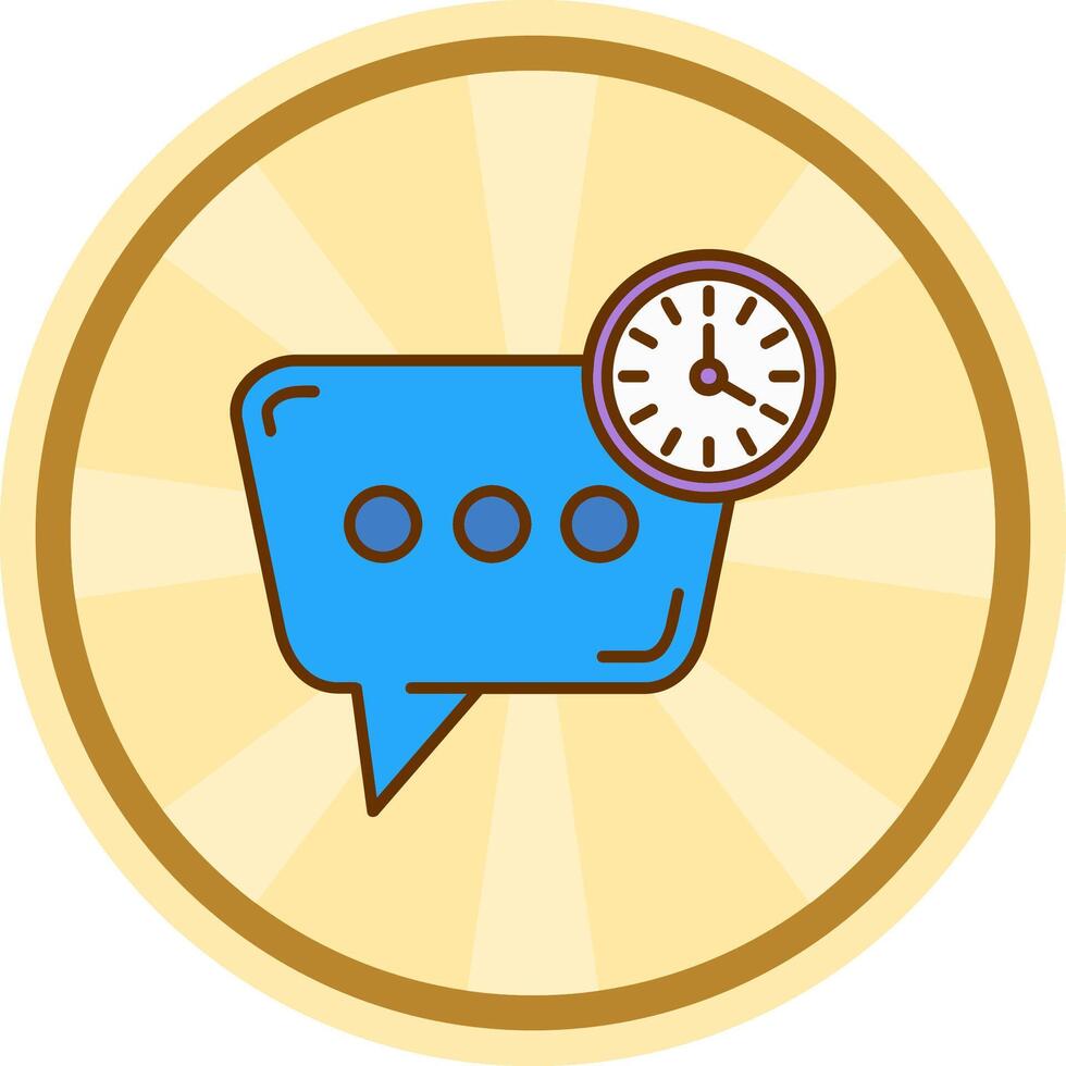 Time Comic circle Icon vector