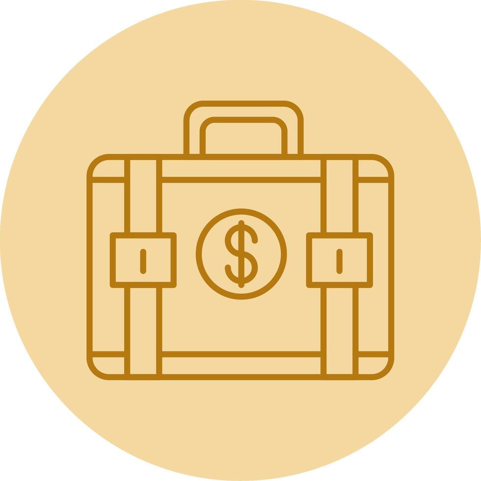 Suitcase Line Circle Multicolor Icon vector