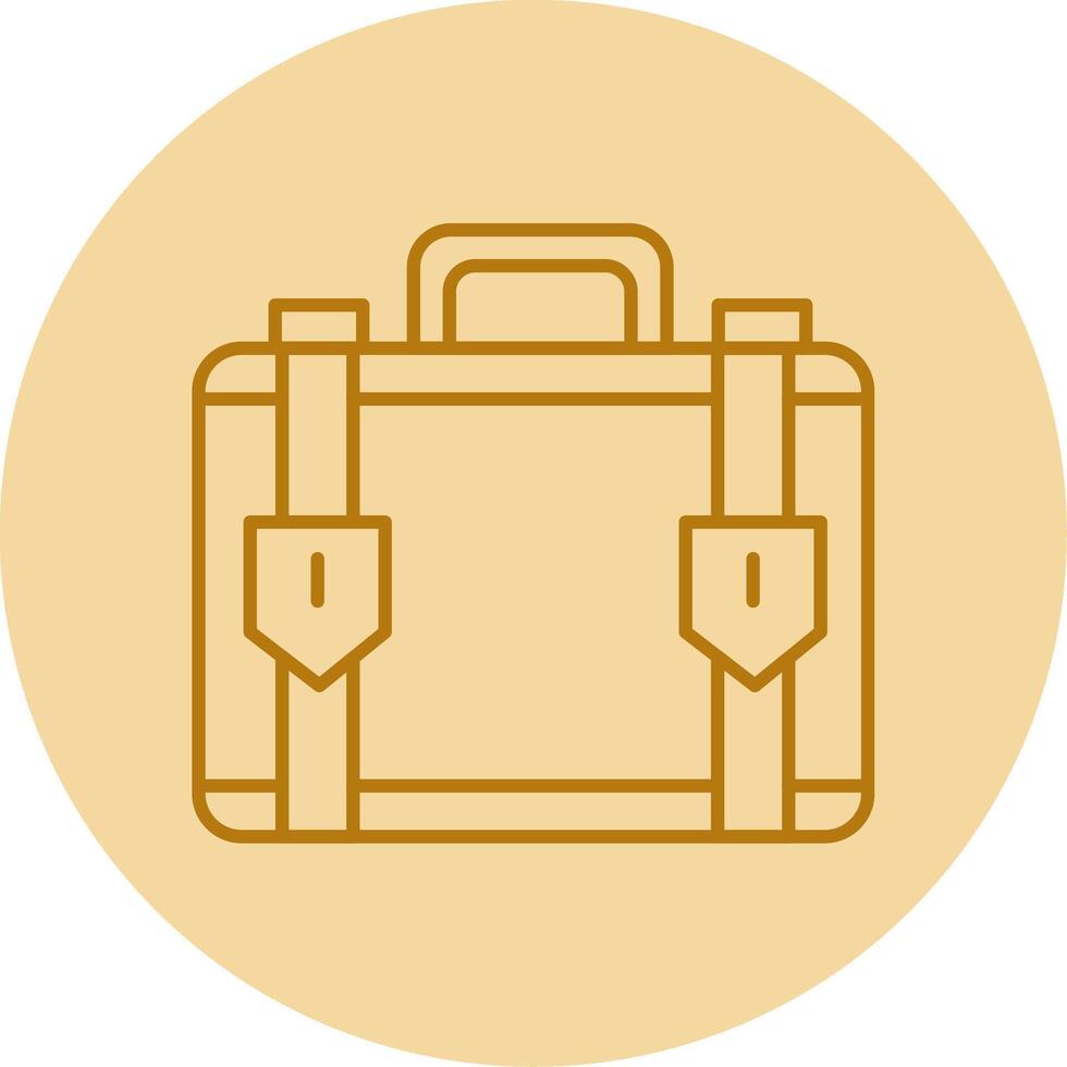Suitcase Line Circle Multicolor Icon vector