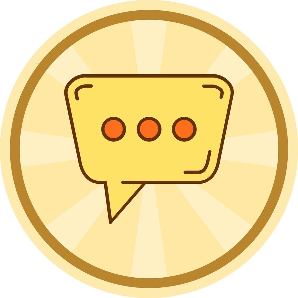 Message Comic circle Icon vector