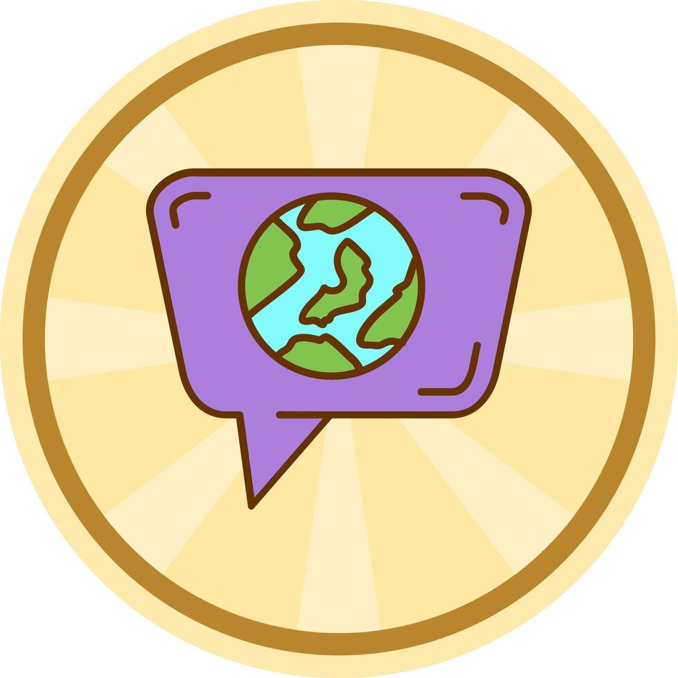 Globe Comic circle Icon vector