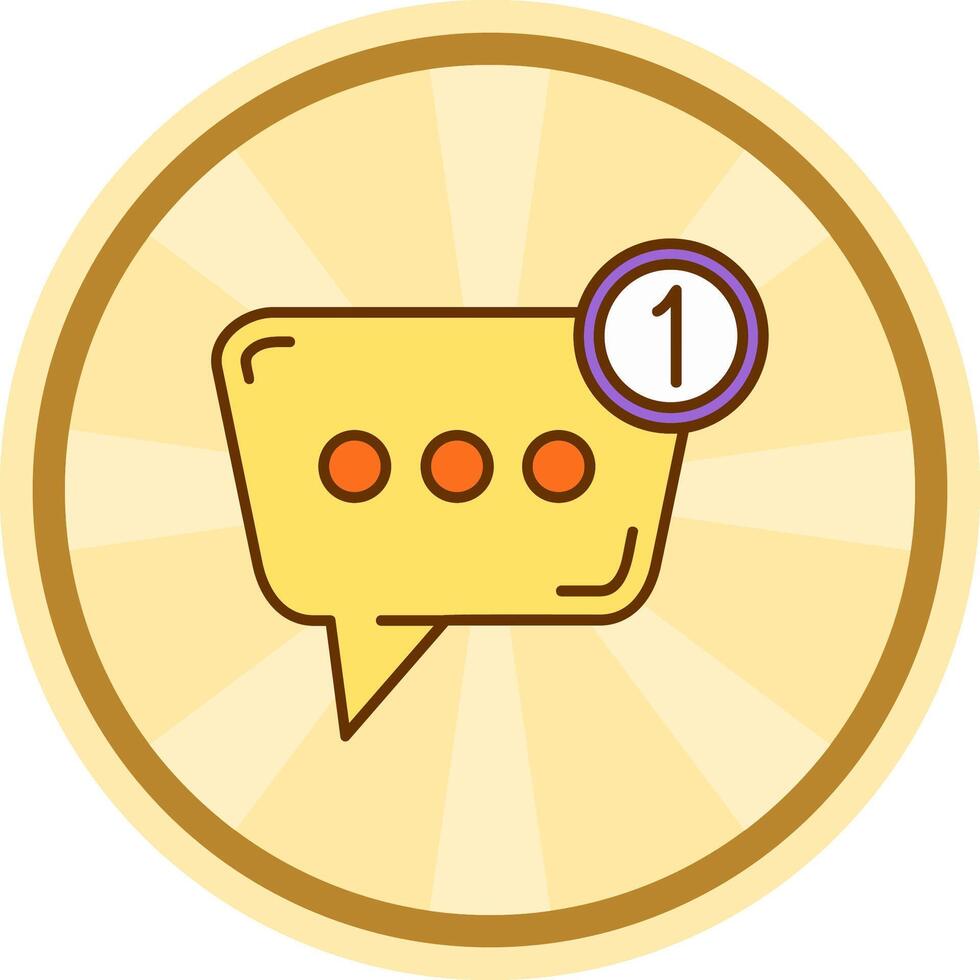 Notification Comic circle Icon vector