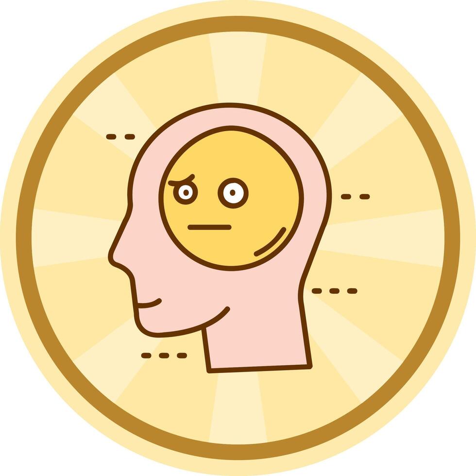 Expressionless Comic circle Icon vector