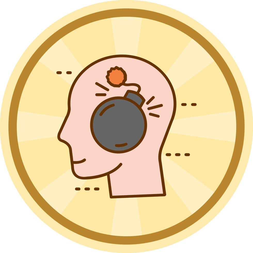 Bomb Comic circle Icon vector