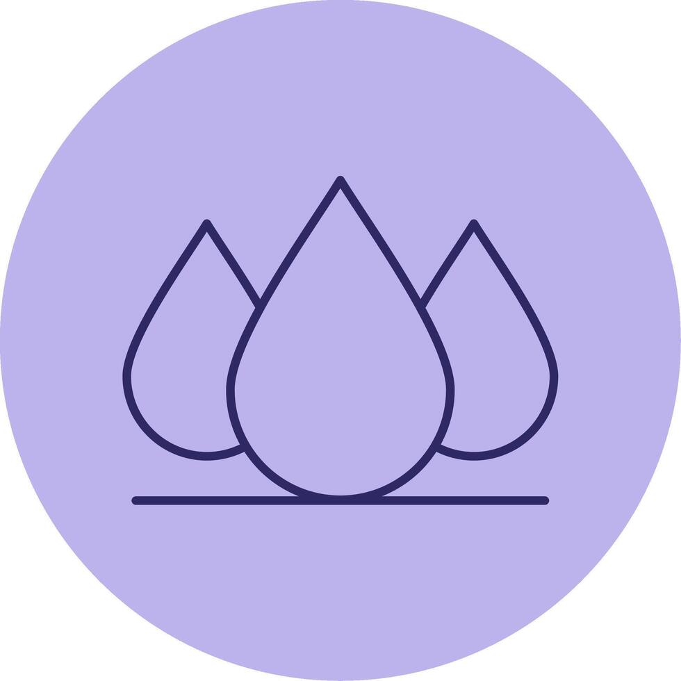 Water Drop Line Circle Multicolor Icon vector