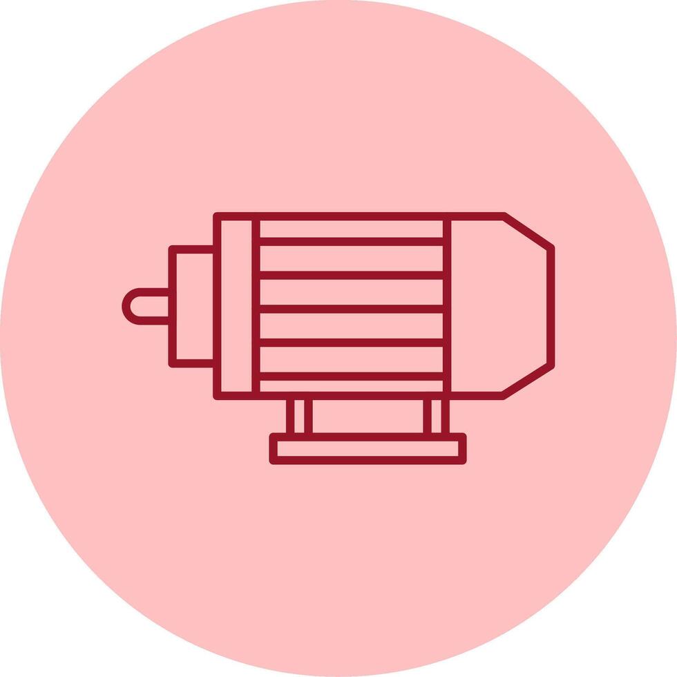 Electric Motor Line Circle Multicolor Icon vector