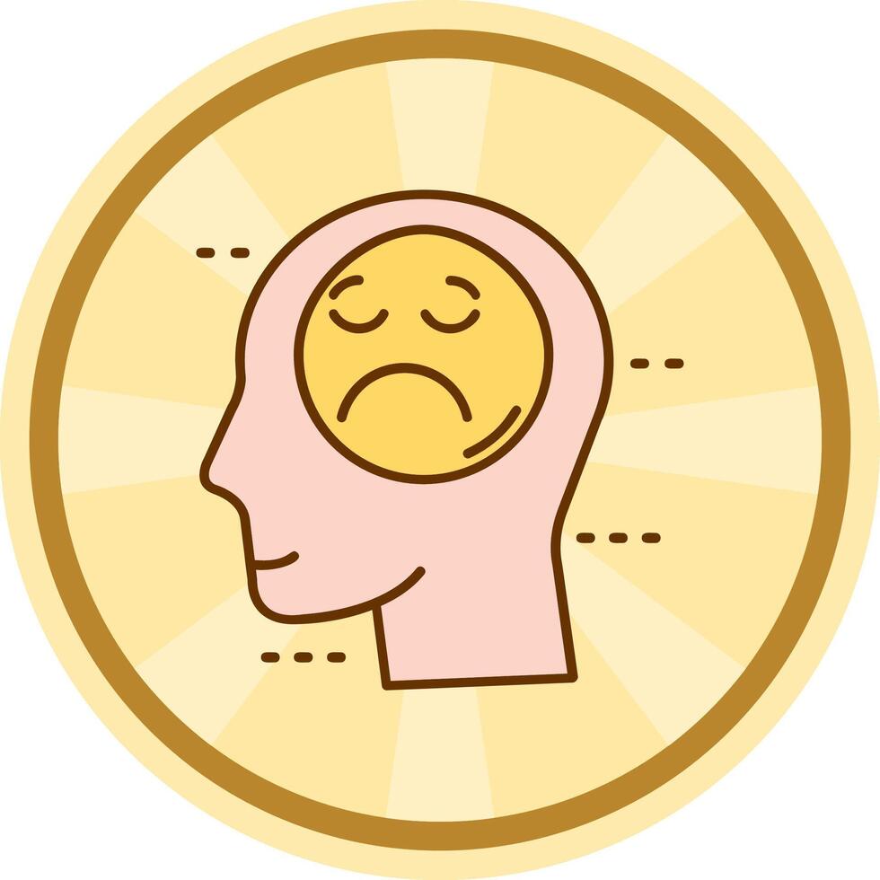 Sadness Comic circle Icon vector