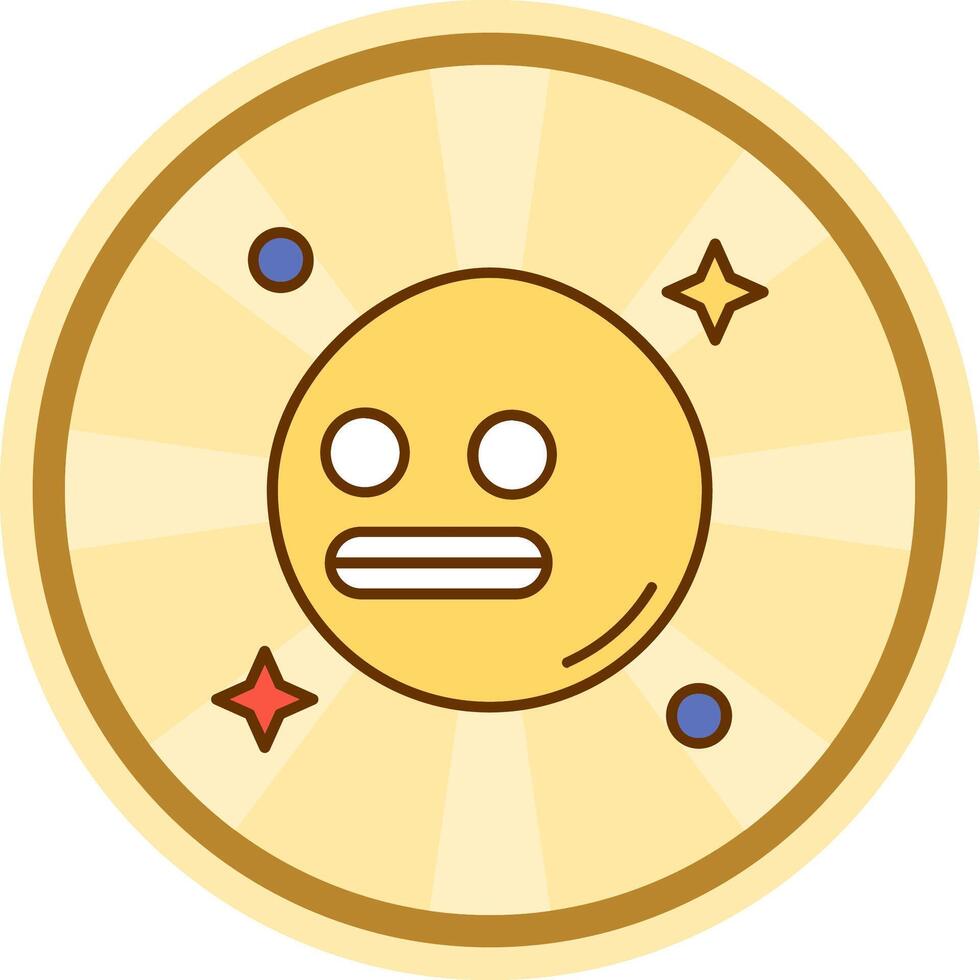 Shocked Comic circle Icon vector