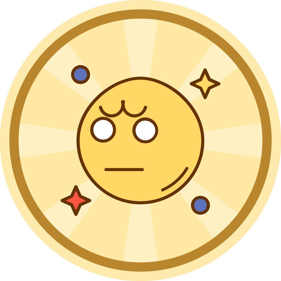 Angry Comic circle Icon vector