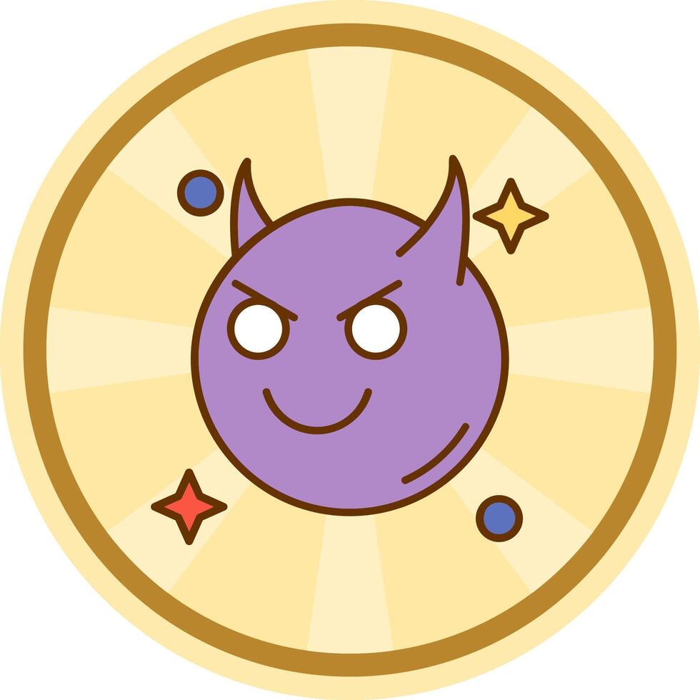 Demon Comic circle Icon vector
