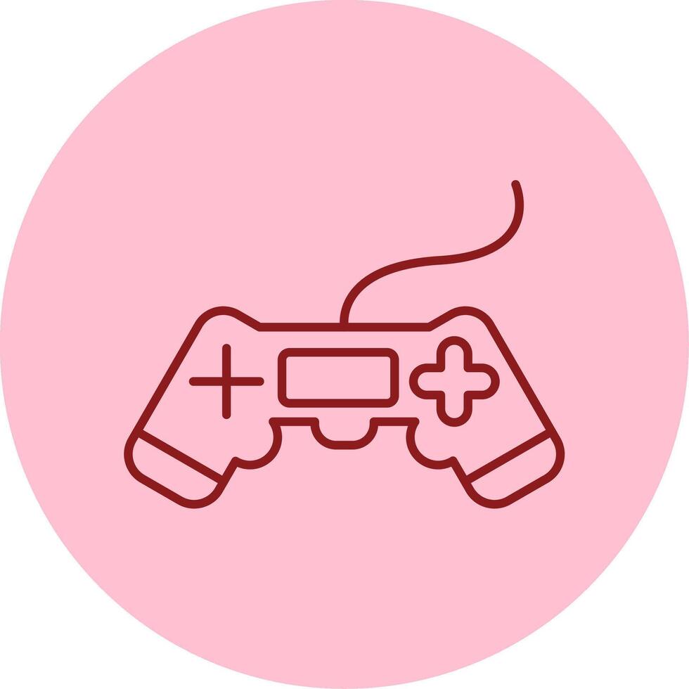 Video Game Line Circle Multicolor Icon vector