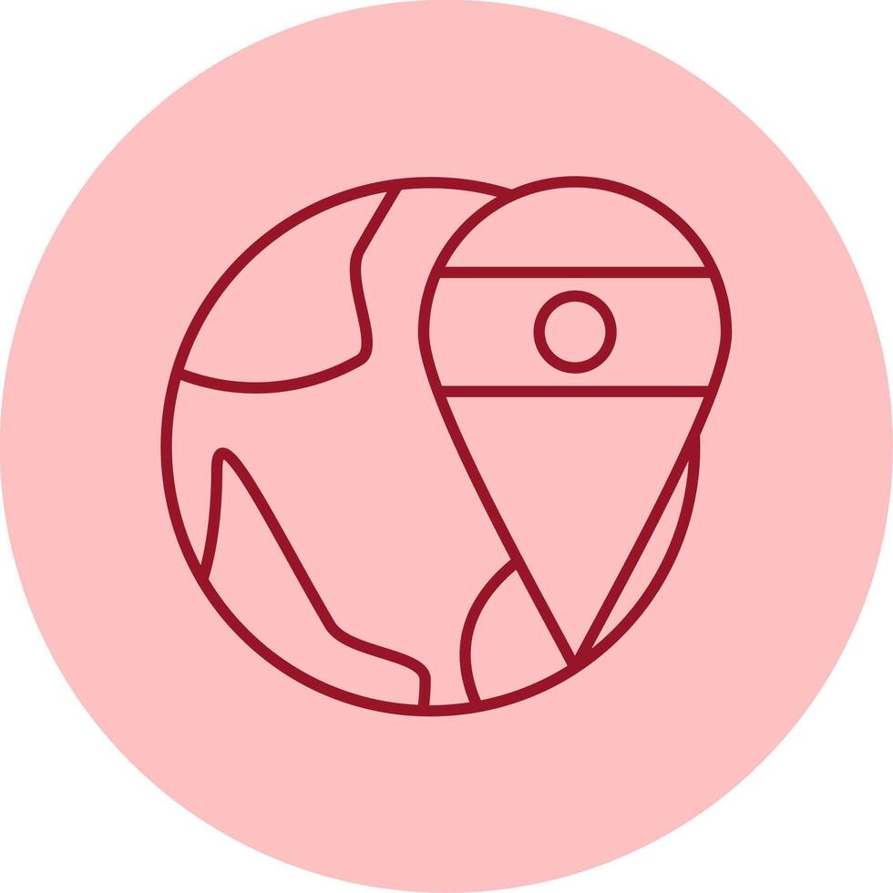 Location Line Circle Multicolor Icon vector