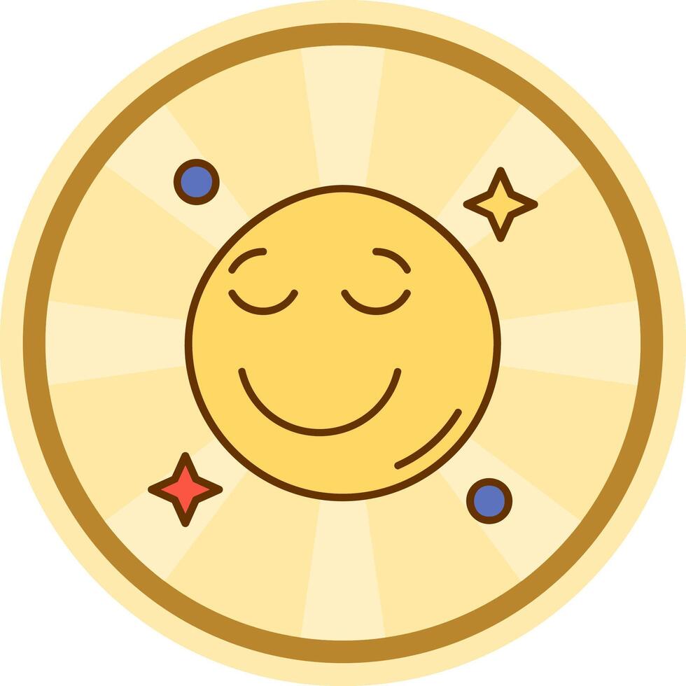 Relieved Comic circle Icon vector