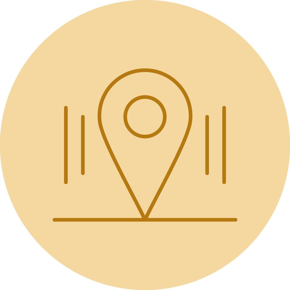 Location Line Circle Multicolor Icon vector
