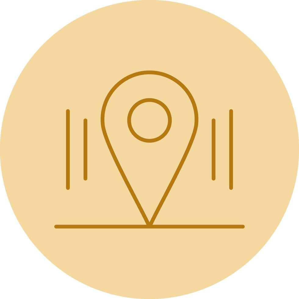 Location Line Circle Multicolor Icon vector