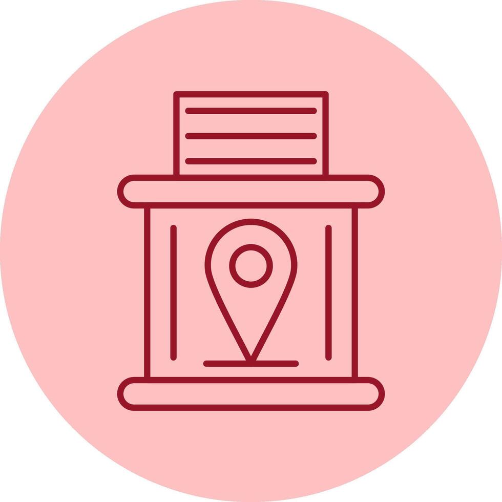 Telephone Booth Line Circle Multicolor Icon vector