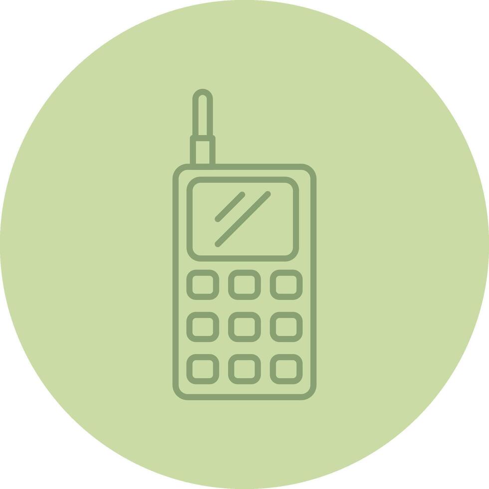 Walkie Talkie Line Circle Multicolor Icon vector