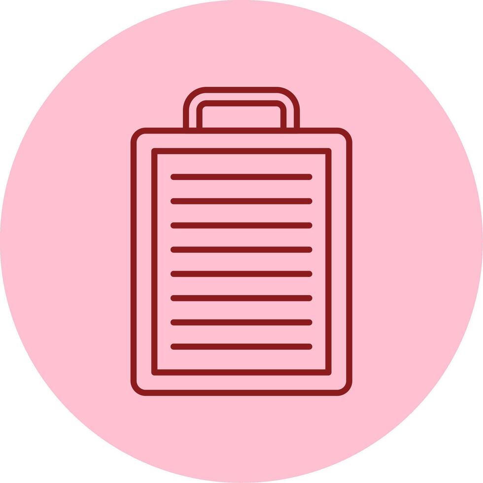 Clipboard Line Circle Multicolor Icon vector