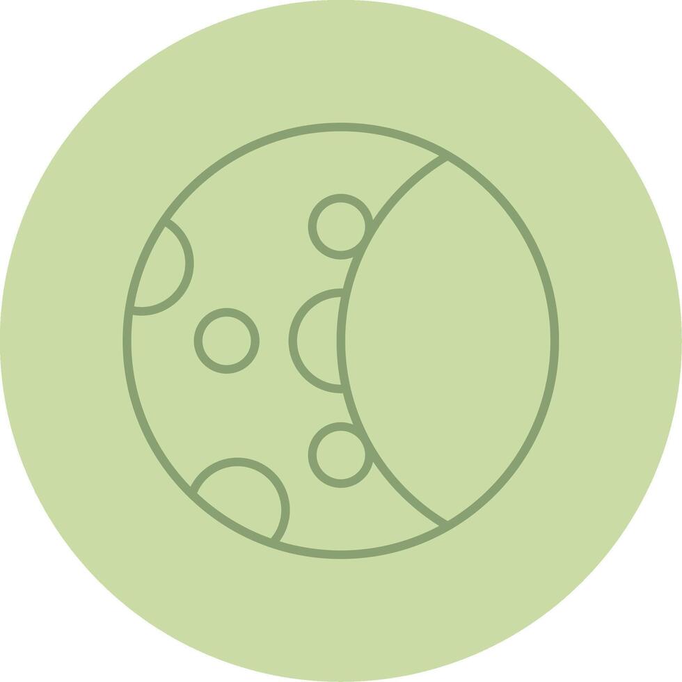 Moon Phase Line Circle Multicolor Icon vector