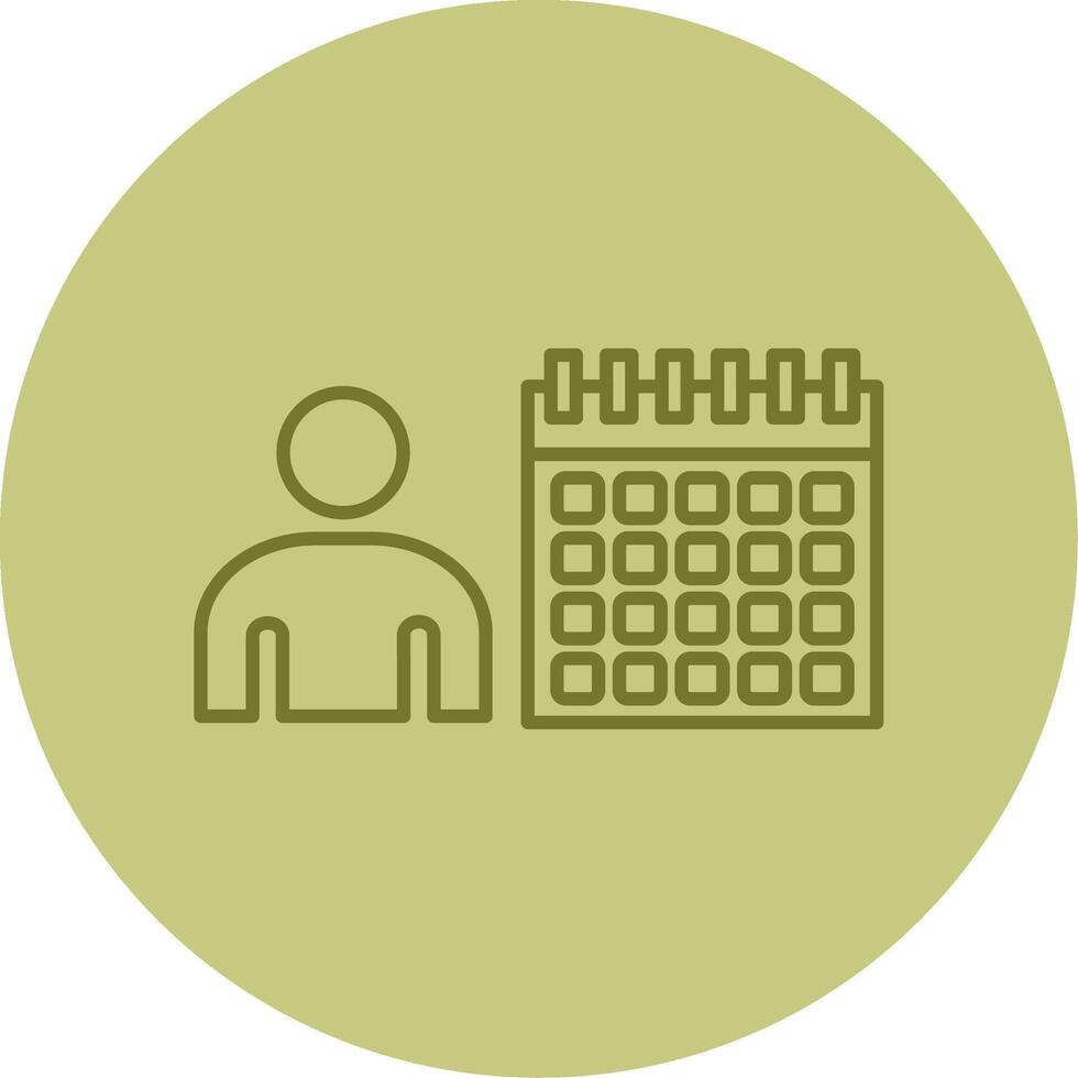 Time Management Line Circle Multicolor Icon vector