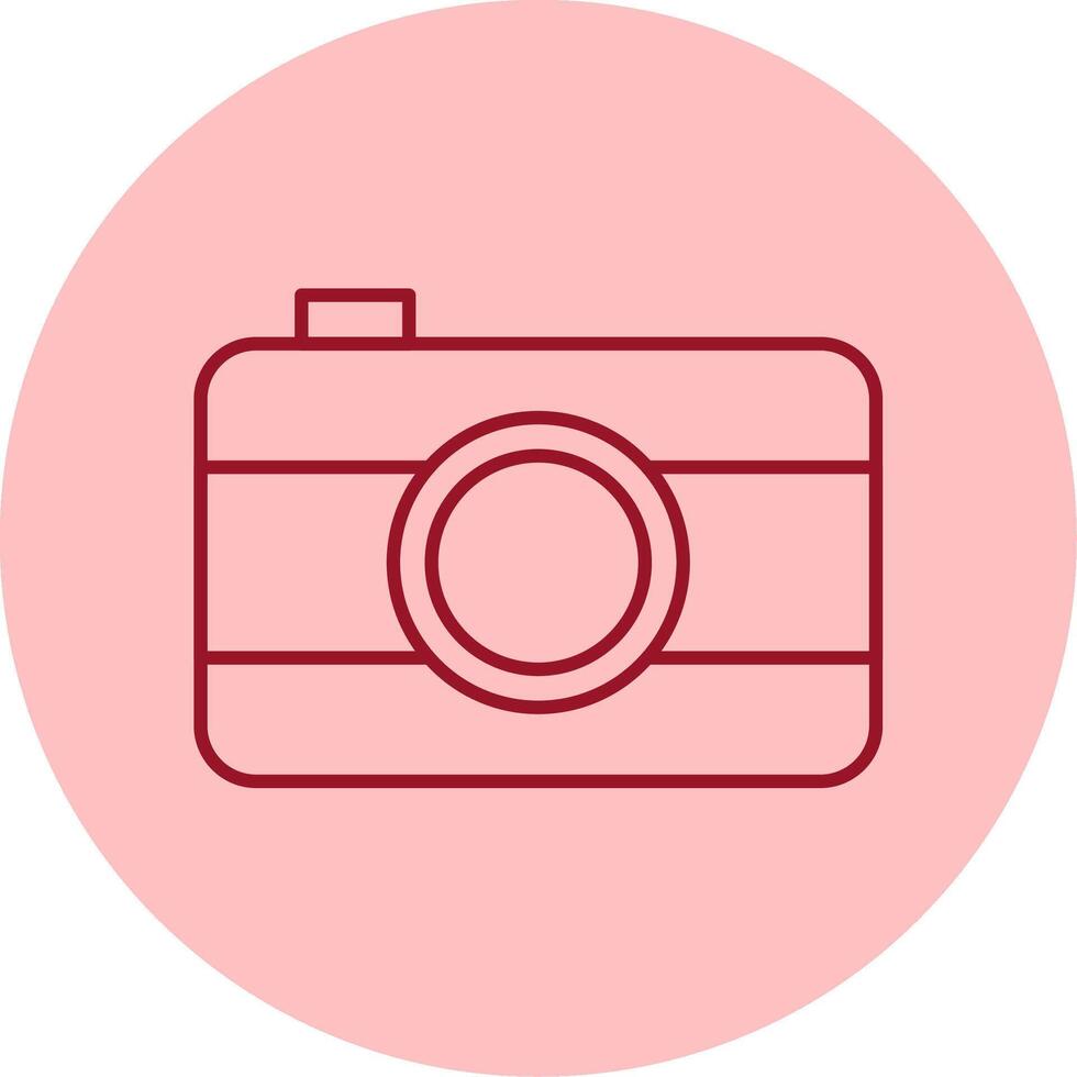 Old Came Line Circle Multicolor Icon vector