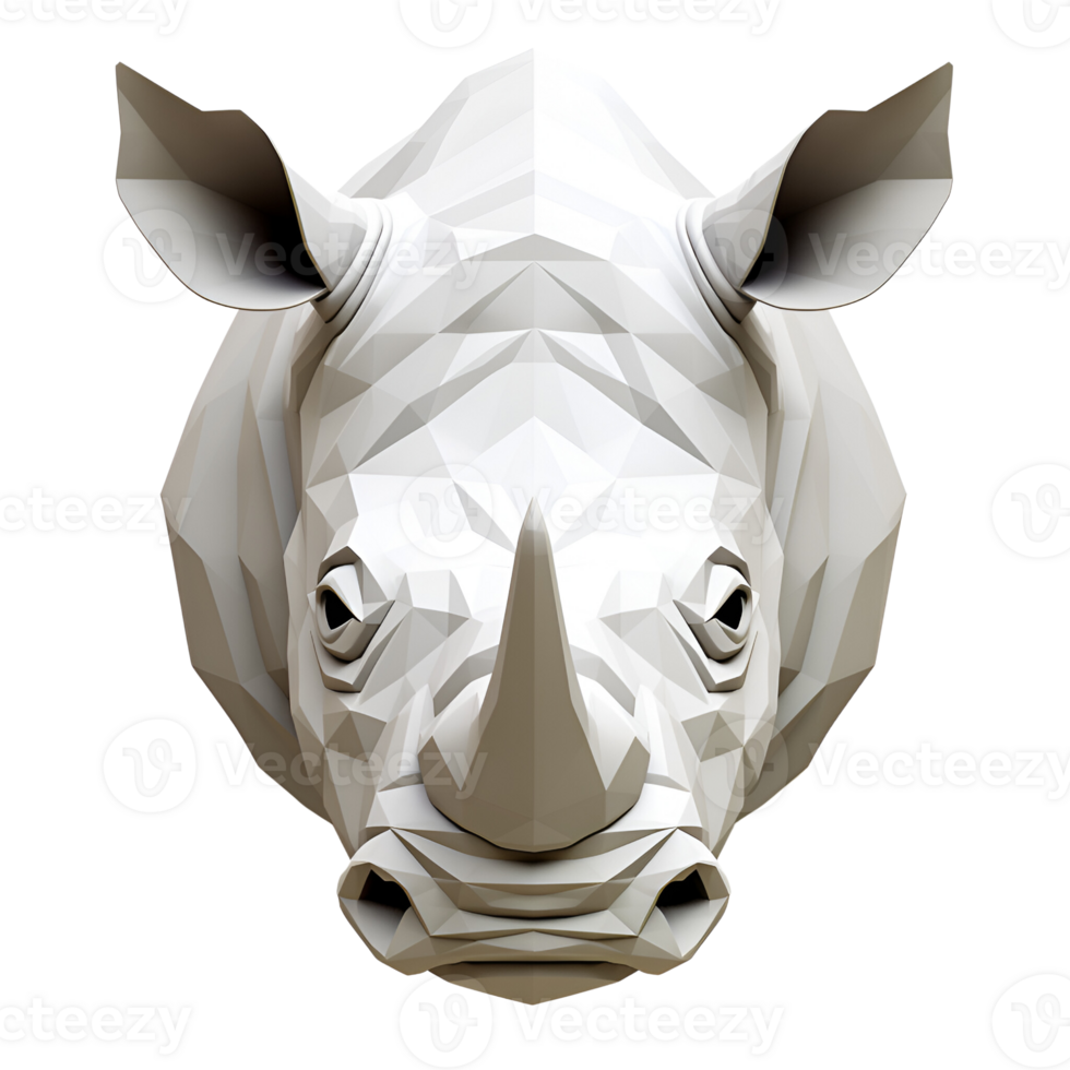 AI generated Rhinoceros 3D Cartoon Illustration No Background Perfect For Print on Demand png