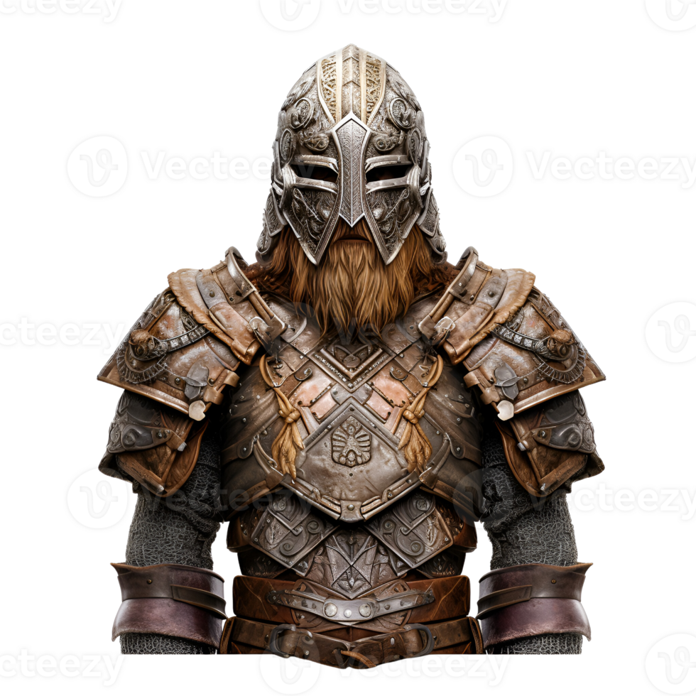 AI generated Viking Warrior Armor Ancient War Armor Medieval Armor No Background png