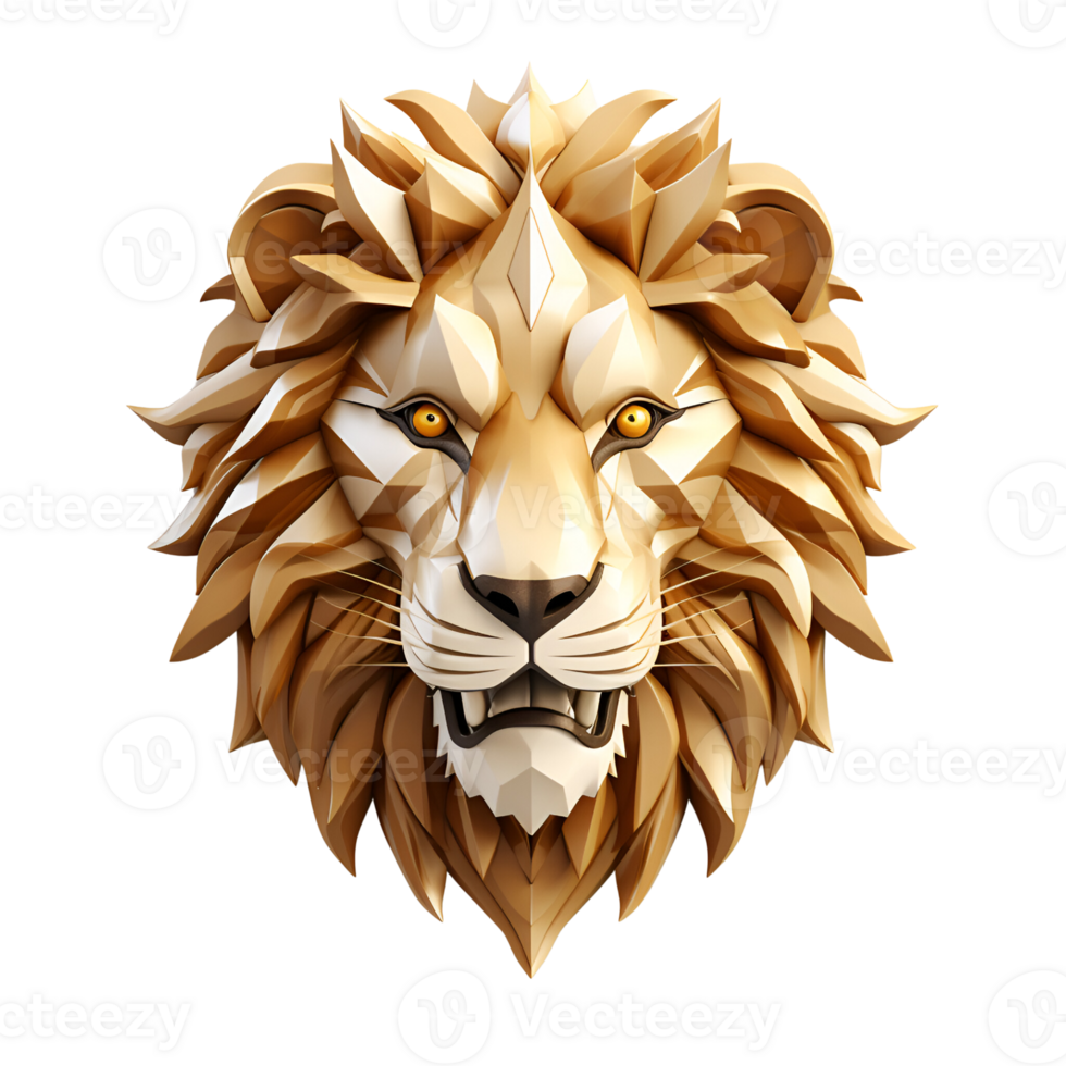 AI generated Artistic 3D Cartoon Lion Drawing Painting Illustration No Background Perfect for Print on Demand Digital Art png