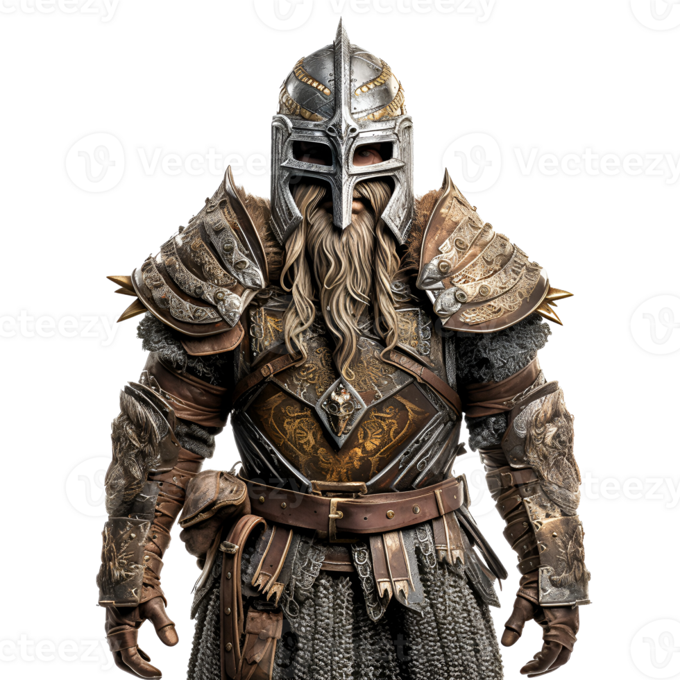 AI generated Viking Warrior Armor Ancient War Armor Medieval Armor No Background png