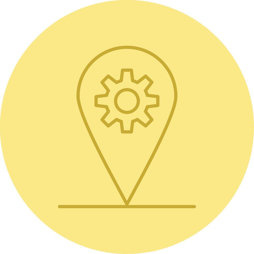 Localization Line Circle Multicolor Icon vector