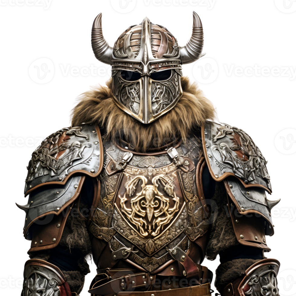 AI generated Viking Warrior Armor Ancient War Armor Medieval Armor No Background png