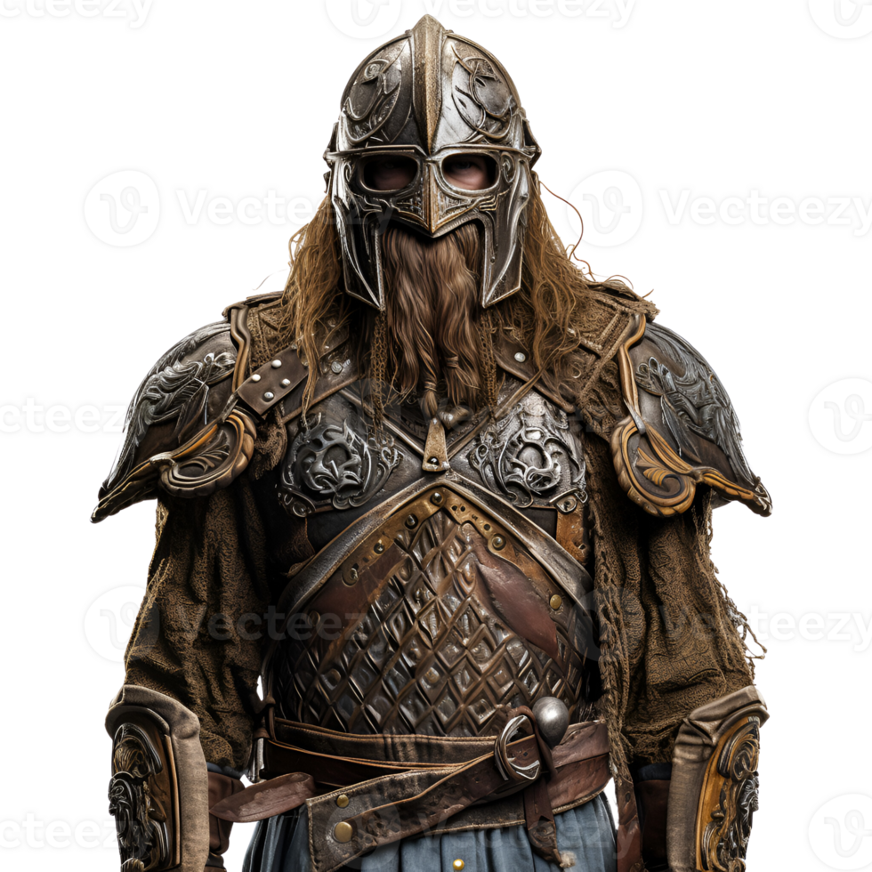 AI generated Viking Warrior Armor Ancient War Armor Medieval Armor No Background png