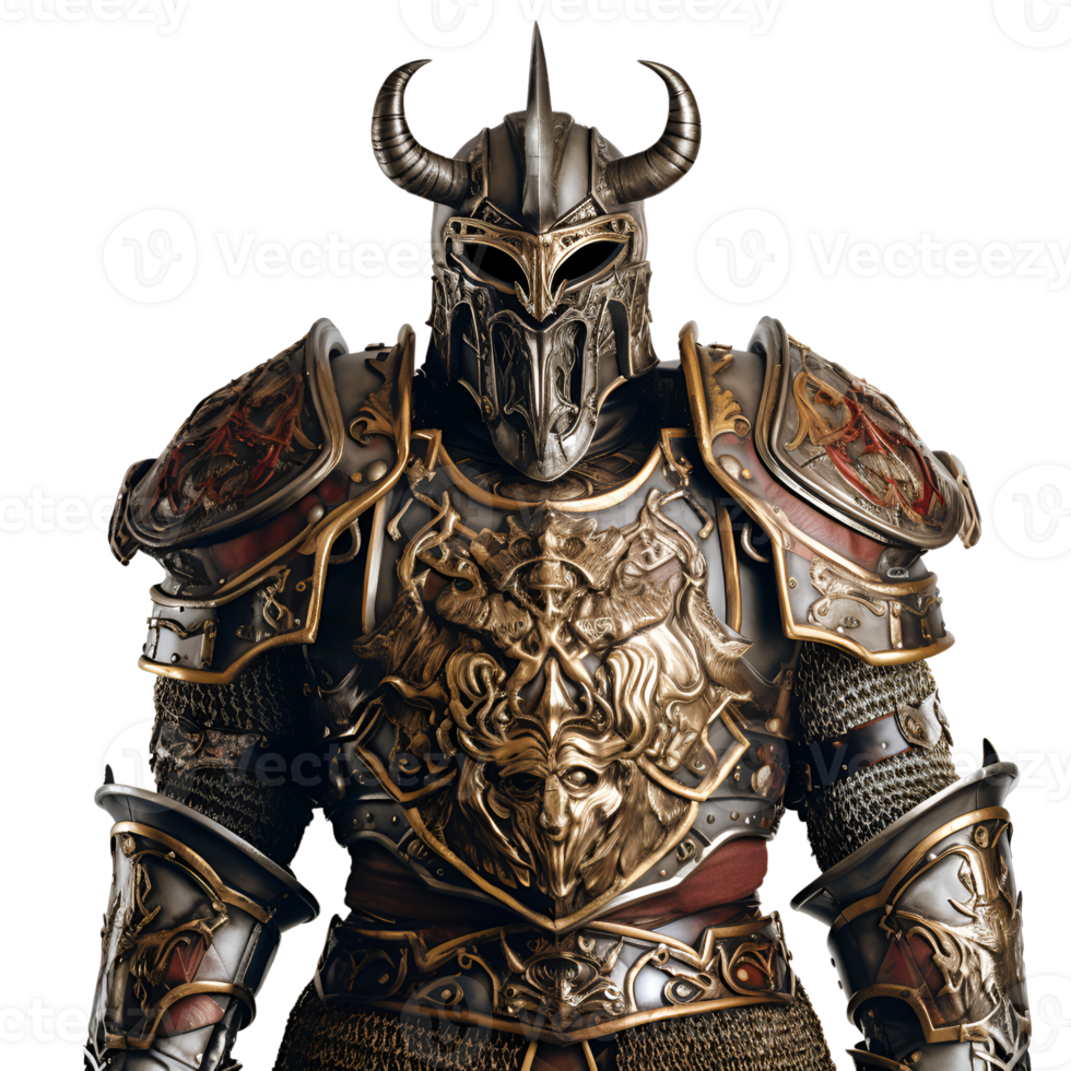 AI generated Viking Warrior Armor Ancient War Armor Medieval Armor No Background png