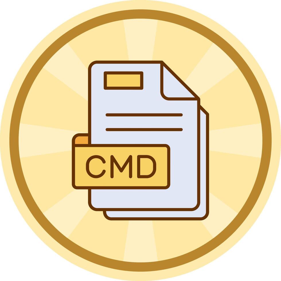 cmd cómic circulo icono vector