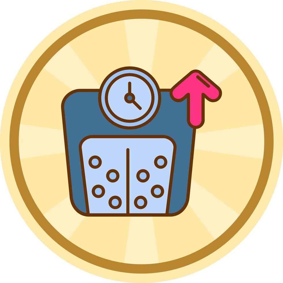 Weight Comic circle Icon vector
