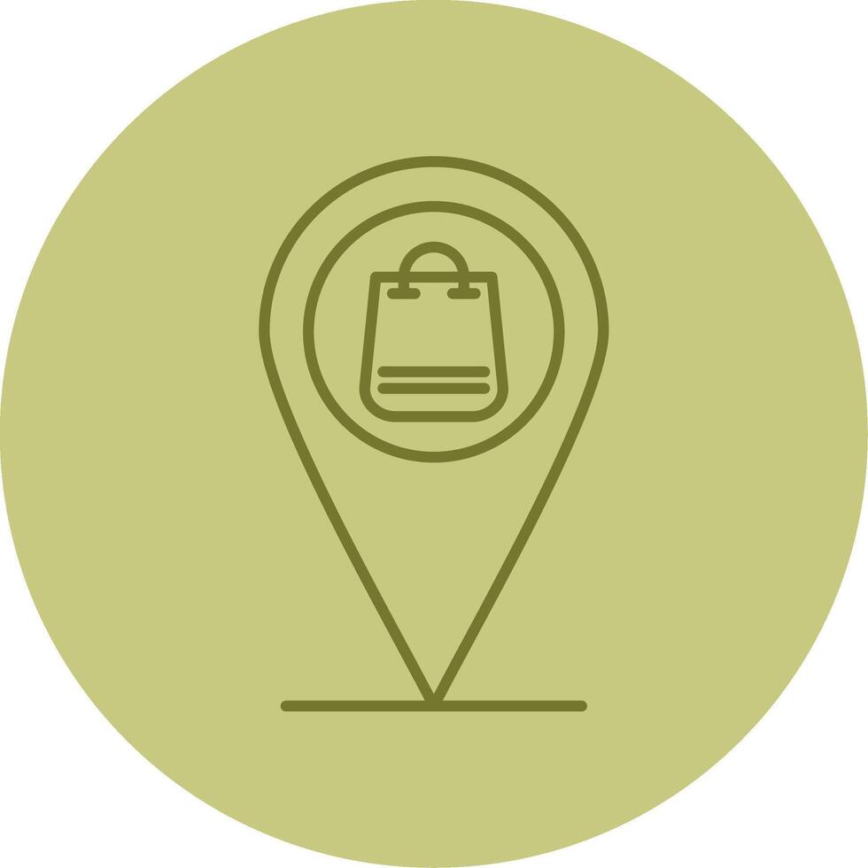 Pin Line Circle Multicolor Icon vector