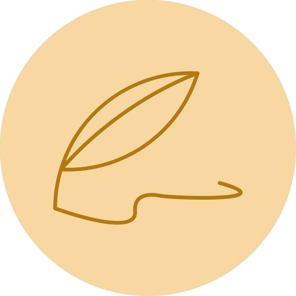 Quill Line Circle Multicolor Icon vector