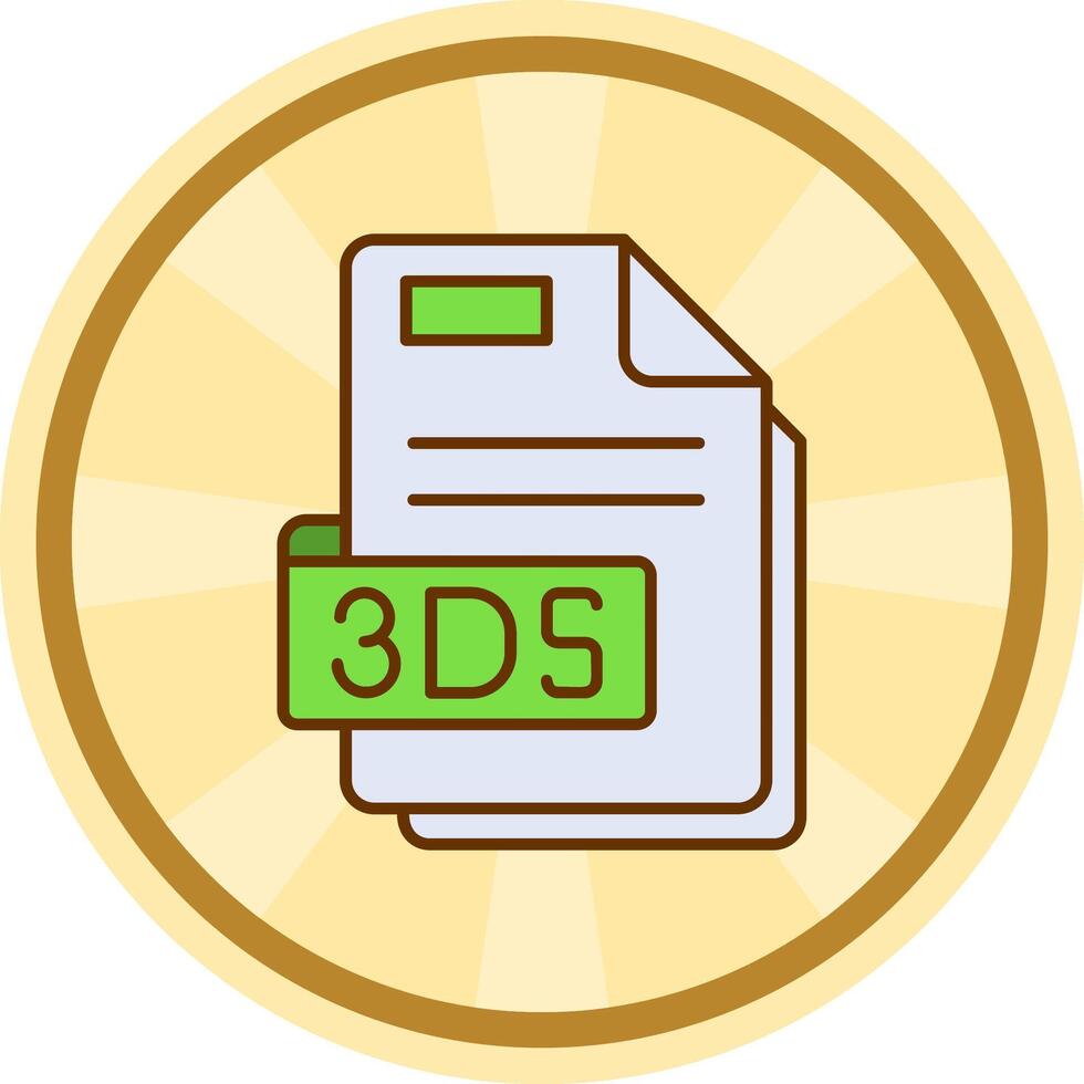 3ds Comic circle Icon vector