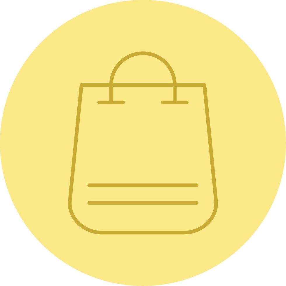 Shopping Bag Line Circle Multicolor Icon vector