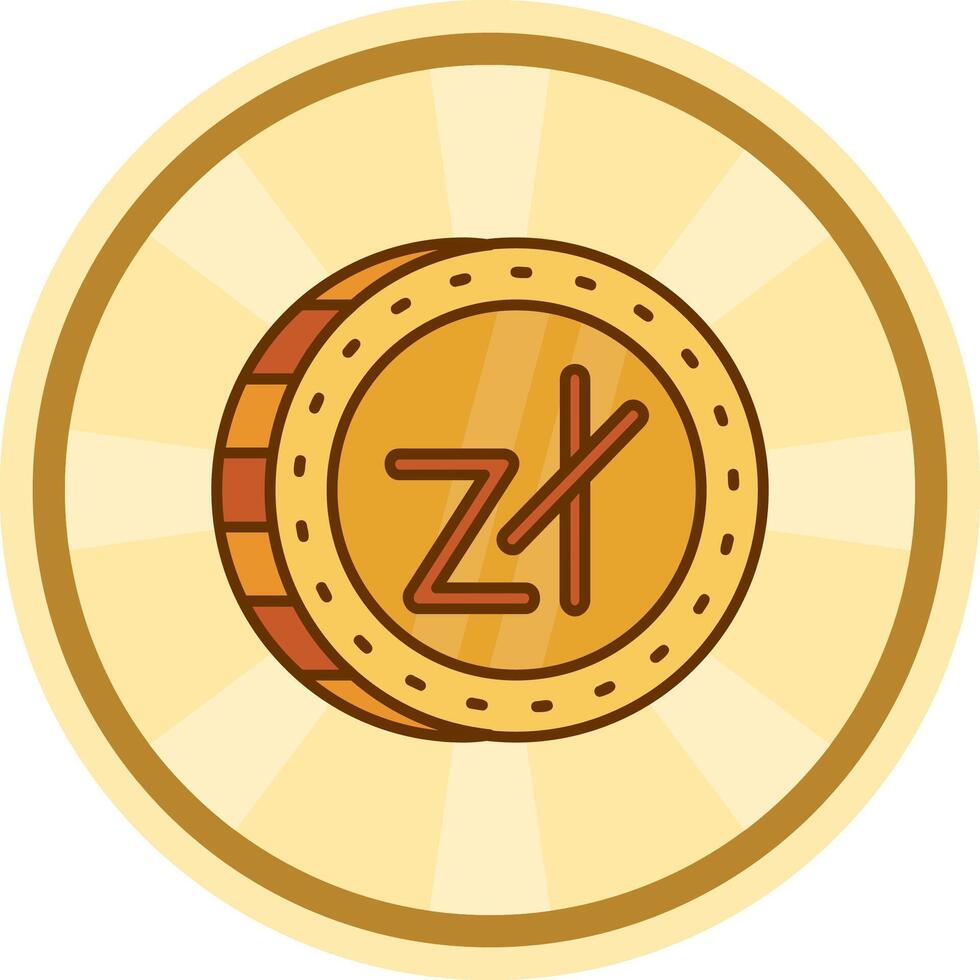 zloty cómic circulo icono vector