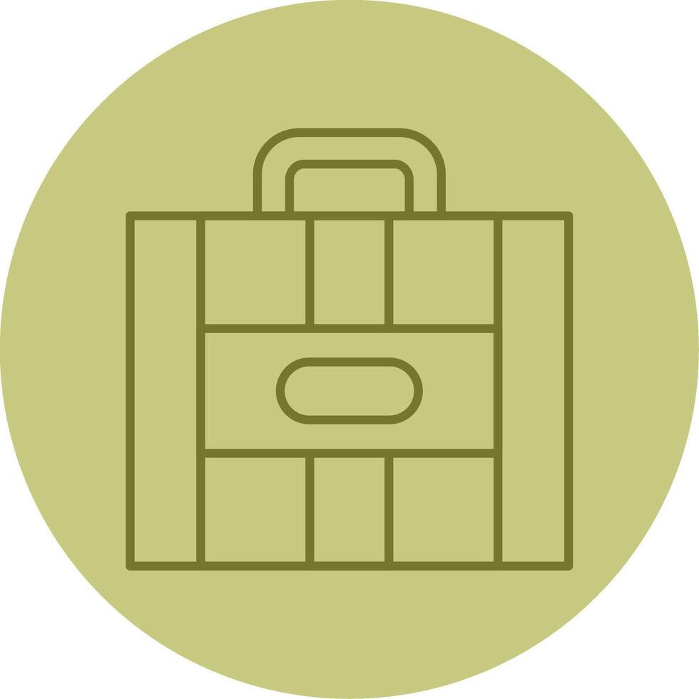 Suitcase Line Circle Multicolor Icon vector