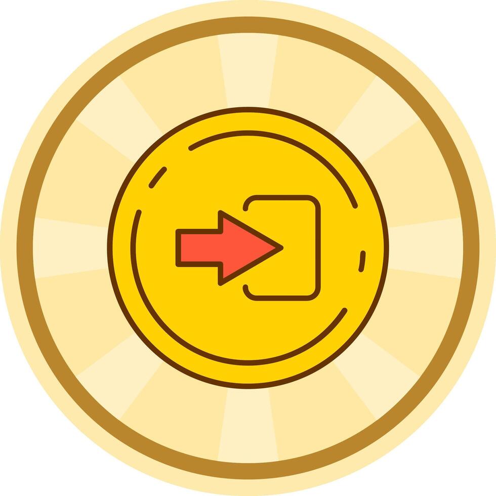 Log in Comic circle Icon vector