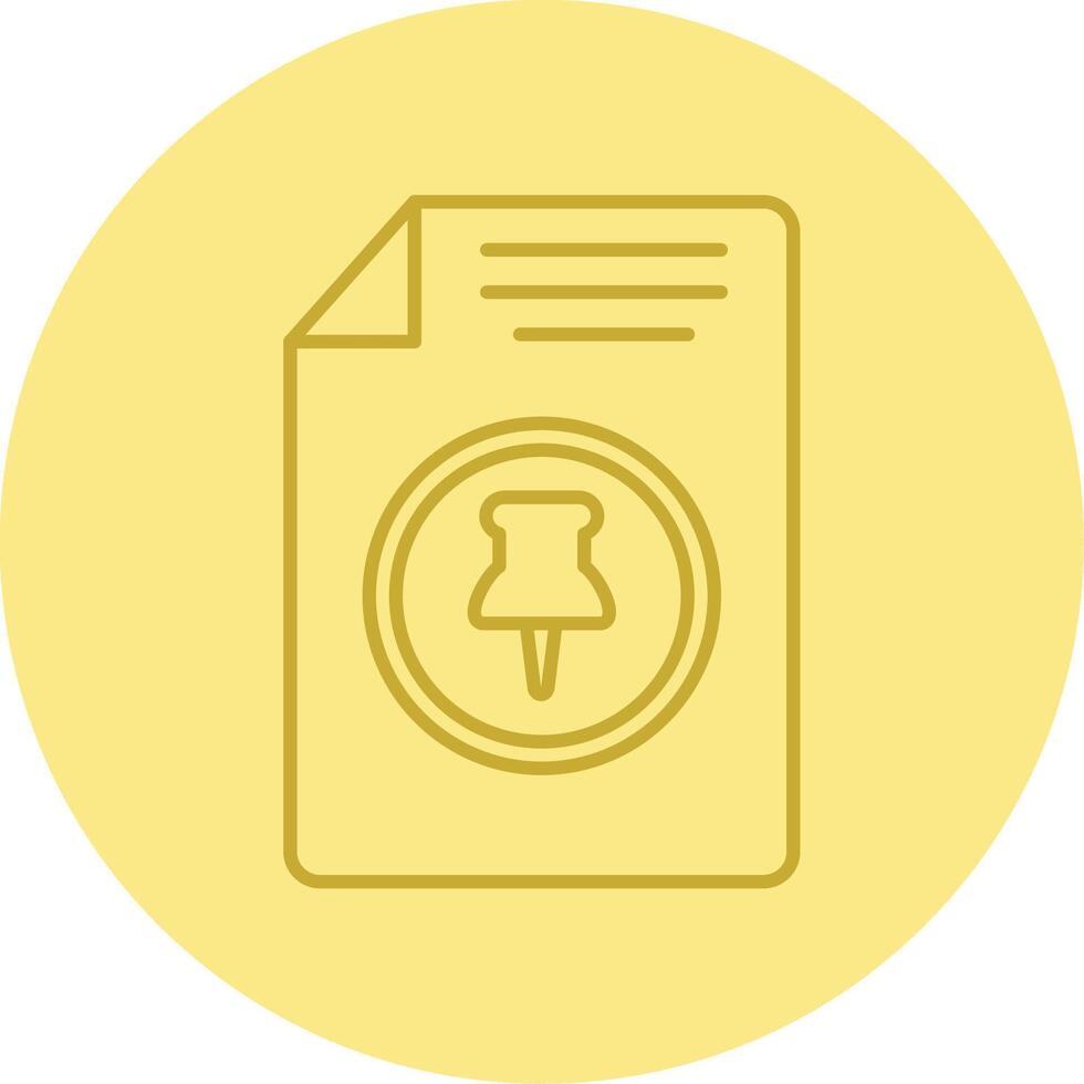 Paper Clip Line Circle Multicolor Icon vector